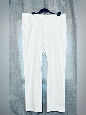 G/FORE White Men's 4 Way Performance Stretch Golf Tour Straight Leg Pants